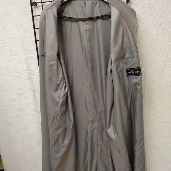 MEN'S JOHN KNIGHT 100% MICROFIBER FULL LENGTH DUSTER TOP COAT. JK-3 GREY. - Picture 8 of 11